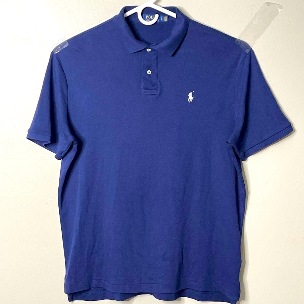 Polo by Ralph Lauren,‎ 100% Cotton, Blue Sz Large, White Pony, EUC